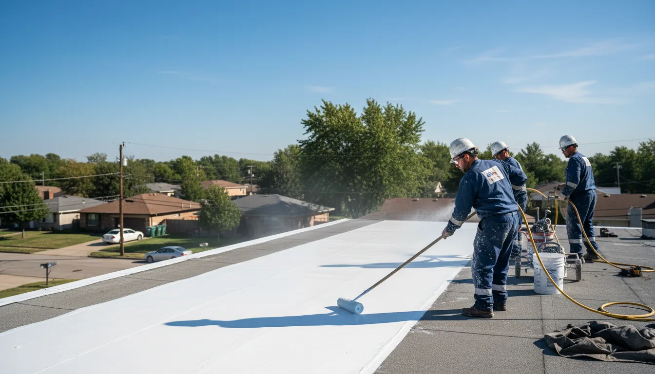 Commercial roof coating in Sidney, TX near me
